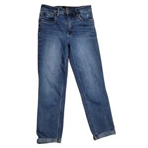 Kut From the Kloth Women's Mid-Rise Cuffed  Cropped Denim Jeans Capris Sz 6